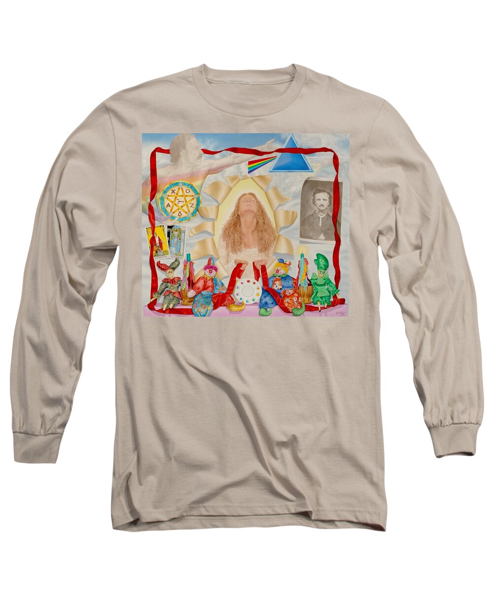Harlequin Long Sleeve T-Shirt featuring the painting Invocation Of The Spectrum by Rich Milo