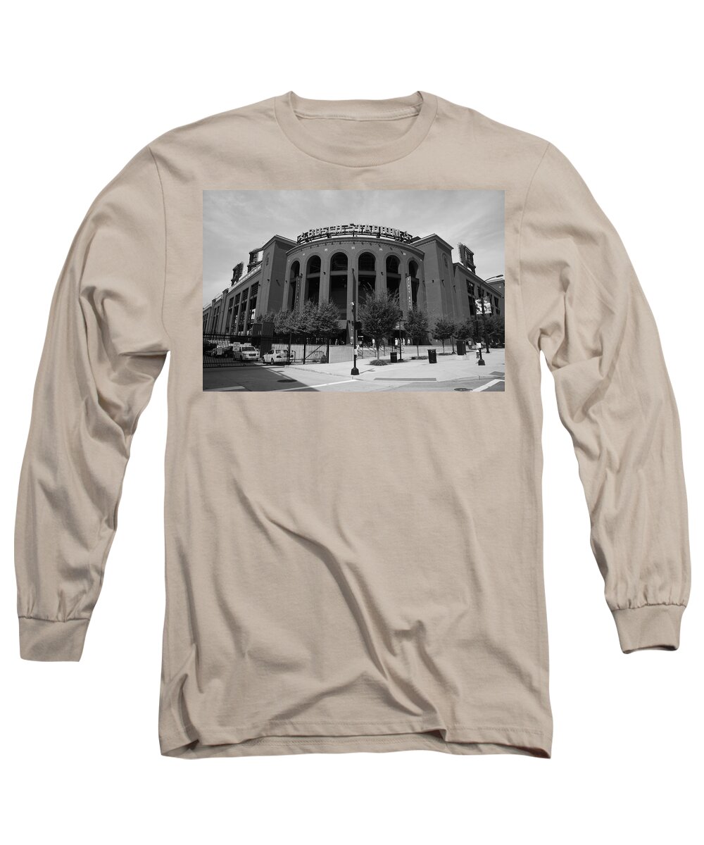 America Long Sleeve T-Shirt featuring the photograph Busch Stadium - St. Louis Cardinals #5 by Frank Romeo