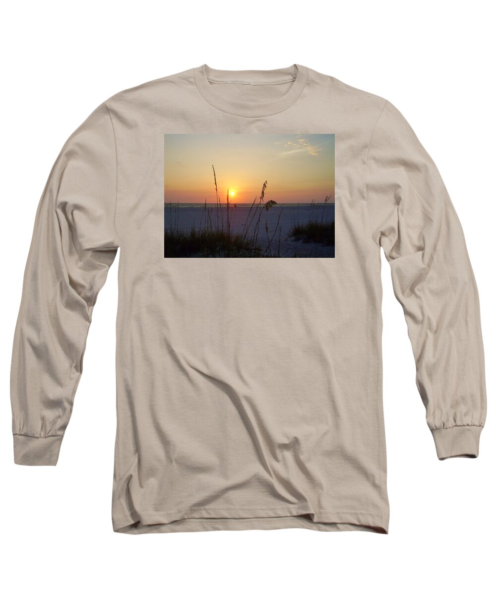 Ocean Long Sleeve T-Shirt featuring the photograph A Florida Sunset by Cynthia Guinn