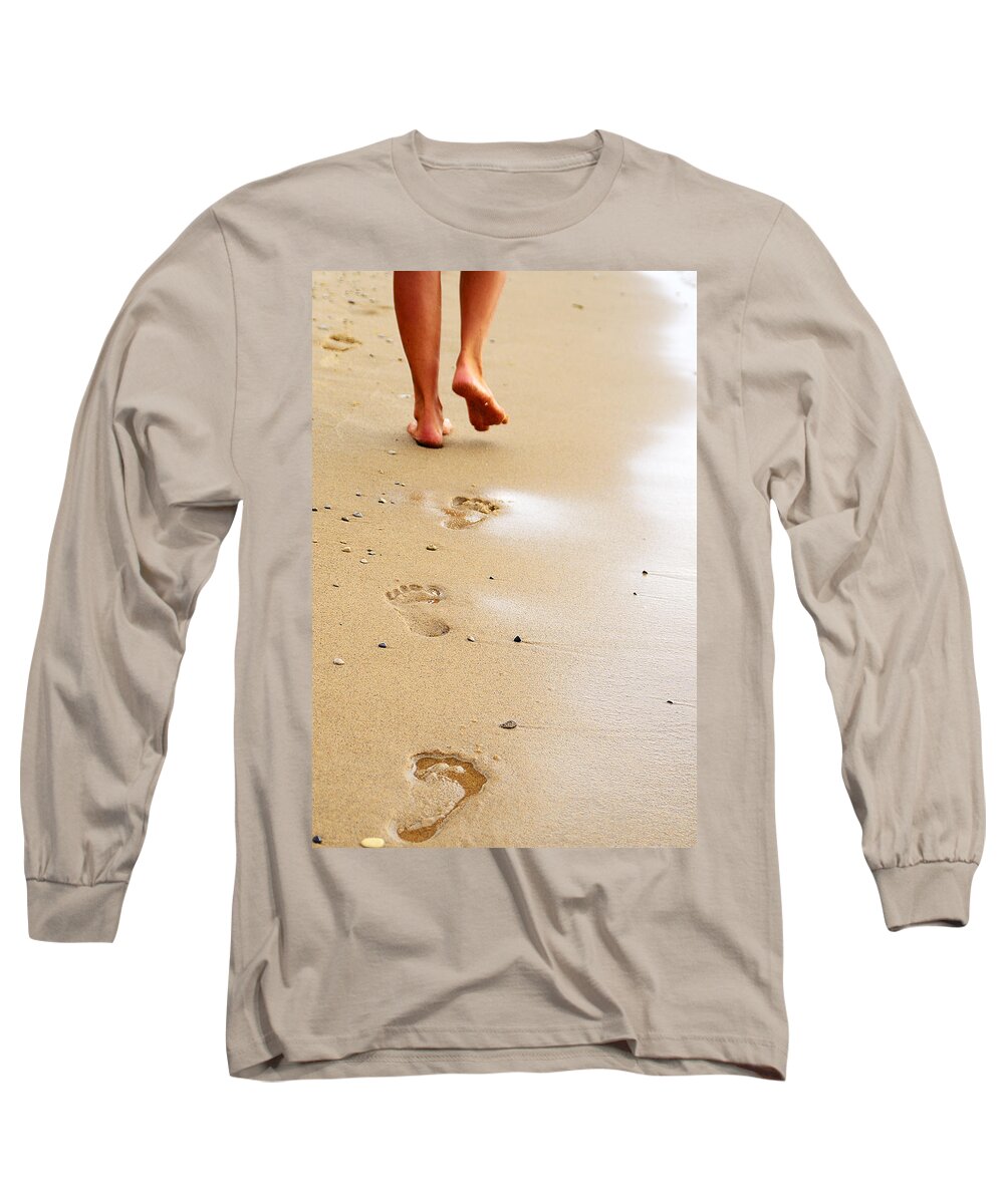 Beach Long Sleeve T-Shirt featuring the photograph A Walk on the Beach by Rick Bartrand