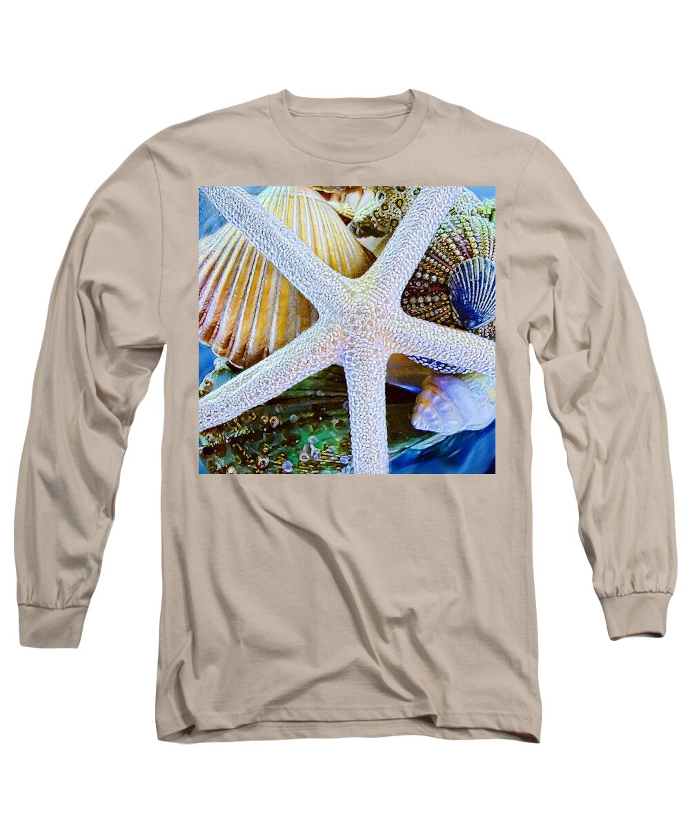 Starfish Long Sleeve T-Shirt featuring the photograph All the Colors of the Sea by Colleen Kammerer