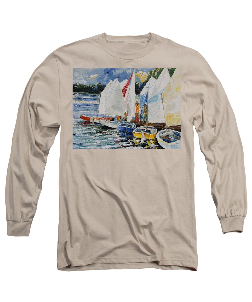 Opti Long Sleeve T-Shirt featuring the painting Almost Ready To Go by Barbara Pommerenke