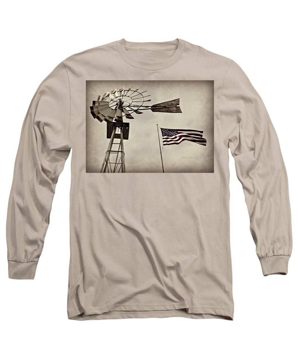 American Long Sleeve T-Shirt featuring the photograph Americana by Chris Berry