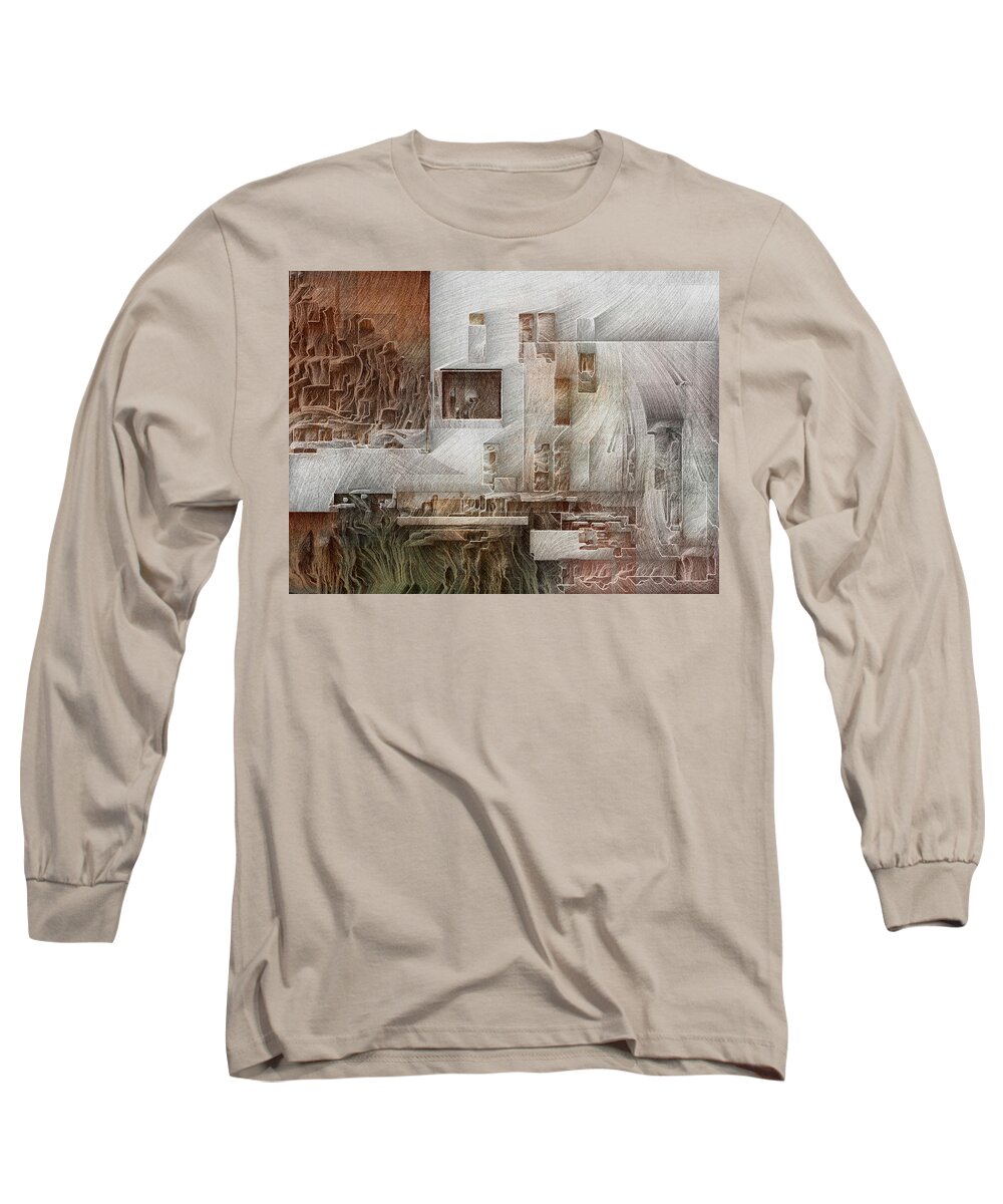 Digital Long Sleeve T-Shirt featuring the digital art Ancient City 1 by David Hansen