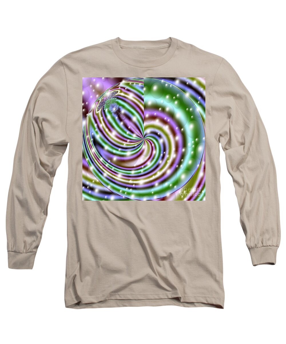 Satin Long Sleeve T-Shirt featuring the digital art And He Called Them Stars by Luther Fine Art