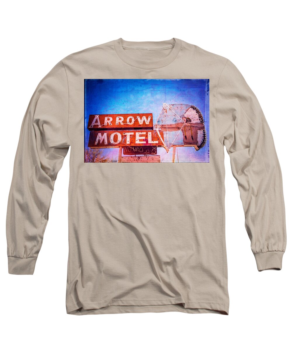 Made In America Long Sleeve T-Shirt featuring the photograph Arrow Motel by Steven Bateson