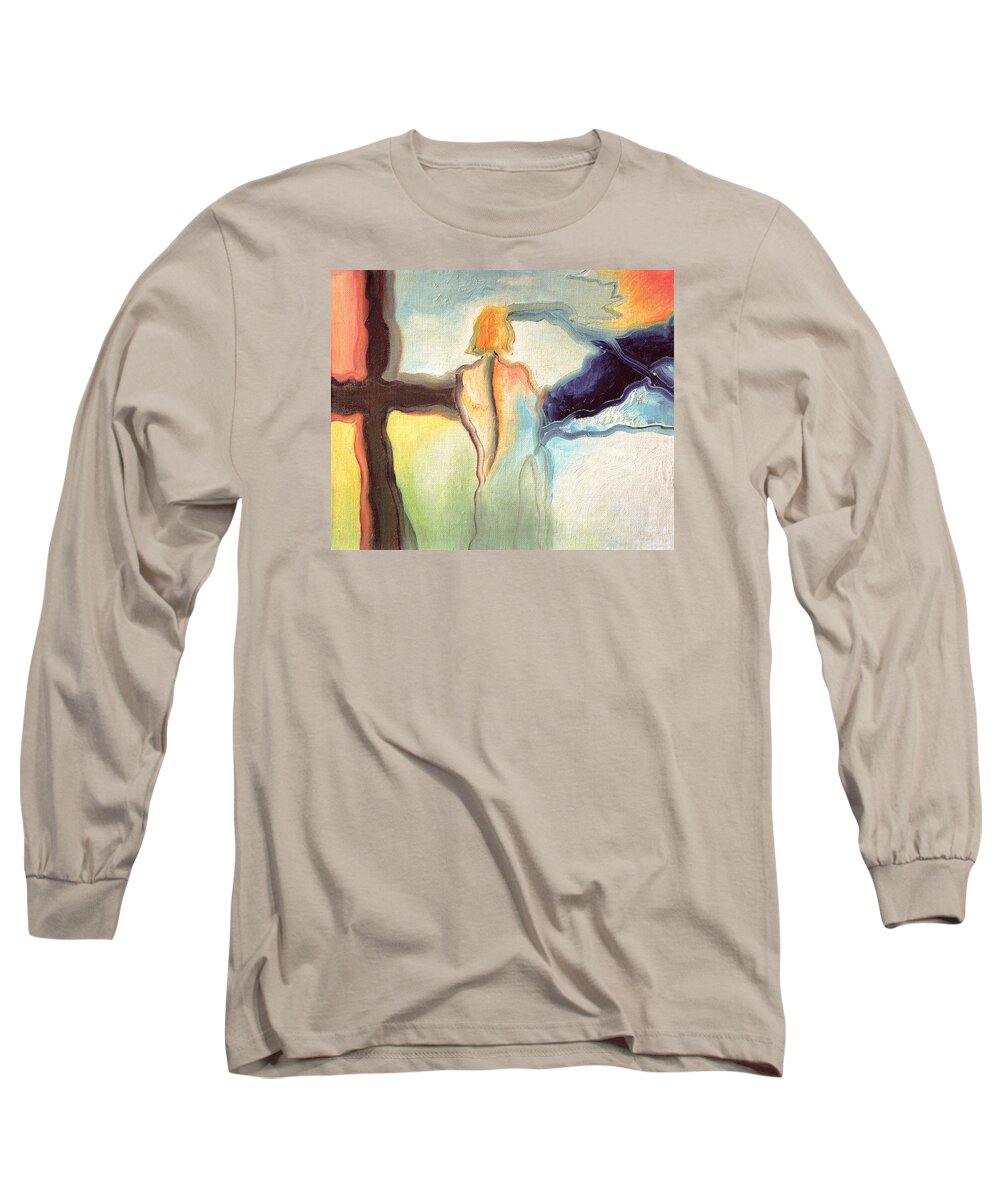 Judith Chantler Long Sleeve T-Shirt featuring the painting Awakening by Judith Chantler