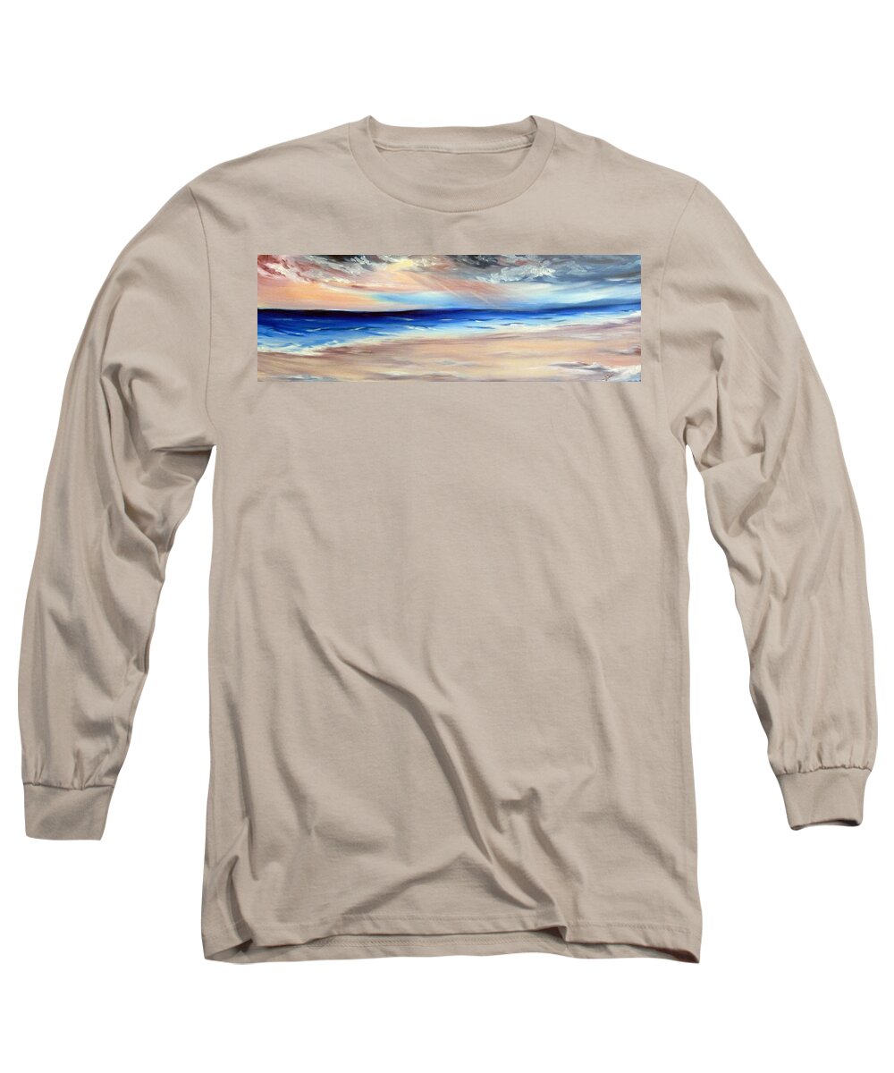 Landscape Long Sleeve T-Shirt featuring the painting Be Near by Meaghan Troup