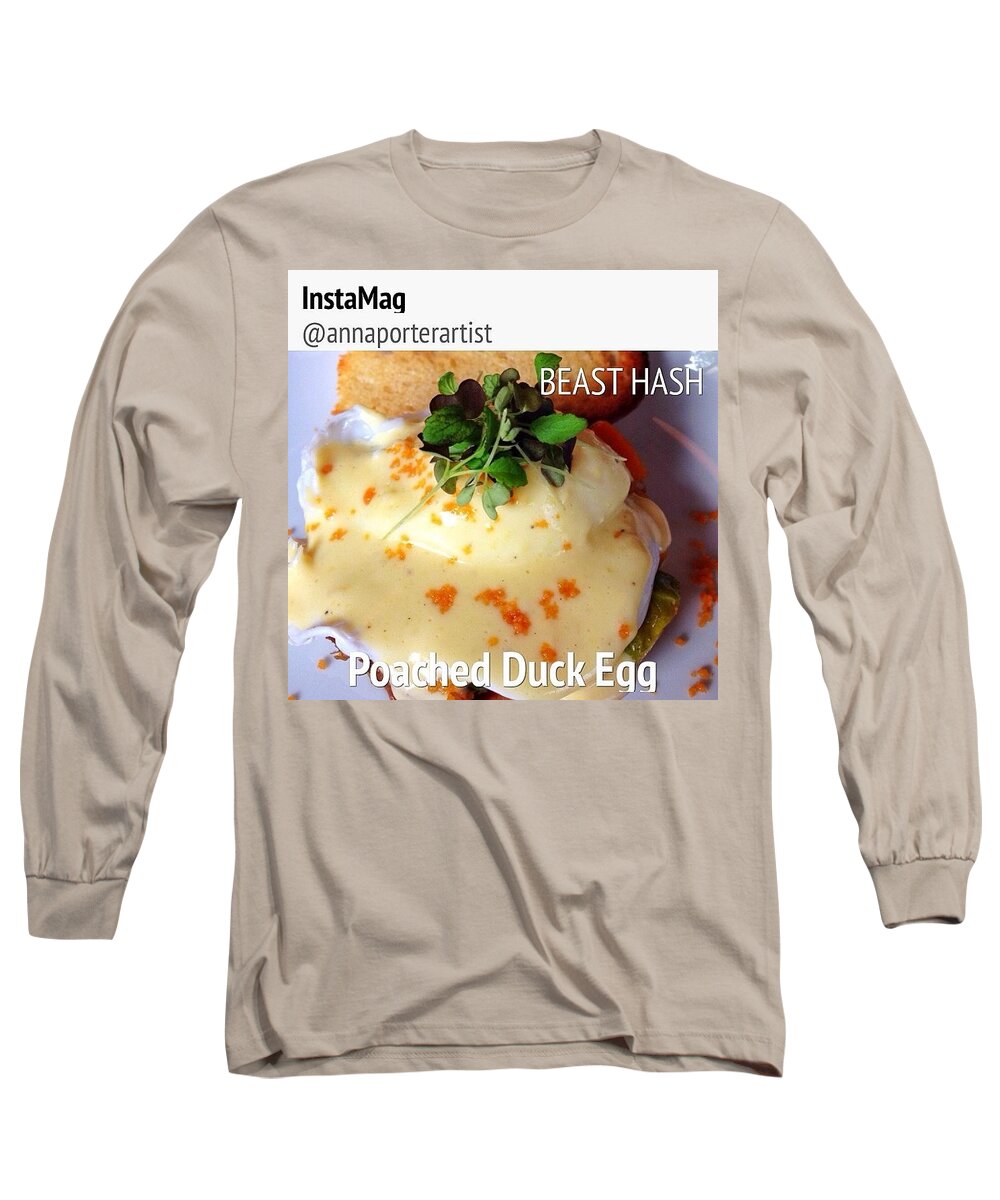 Foodie Long Sleeve T-Shirt featuring the photograph Beast Hash, Poached Duck Egg, Tarragon by Anna Porter