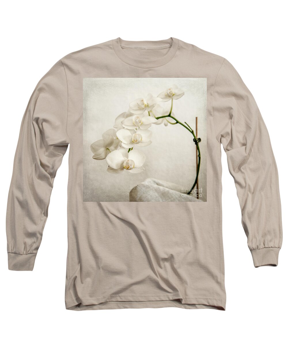 1x1 Long Sleeve T-Shirt featuring the photograph Beautiful white orchid II by Hannes Cmarits