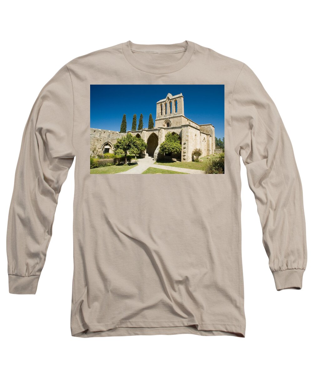 Cyprus Long Sleeve T-Shirt featuring the photograph Bellapais Abbey Kyrenia by Jeremy Voisey