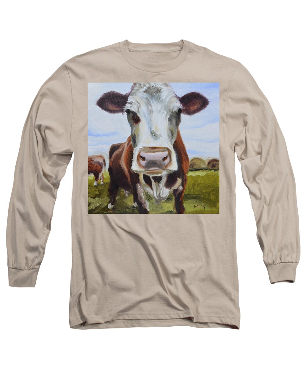 Donna Tuten Long Sleeve T-Shirt featuring the painting Betsy by Donna Tuten