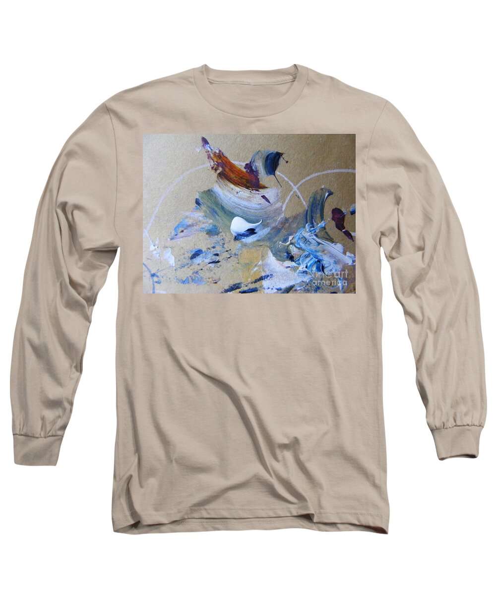  Acrylic Long Sleeve T-Shirt featuring the painting Song Bird by Nancy Kane Chapman