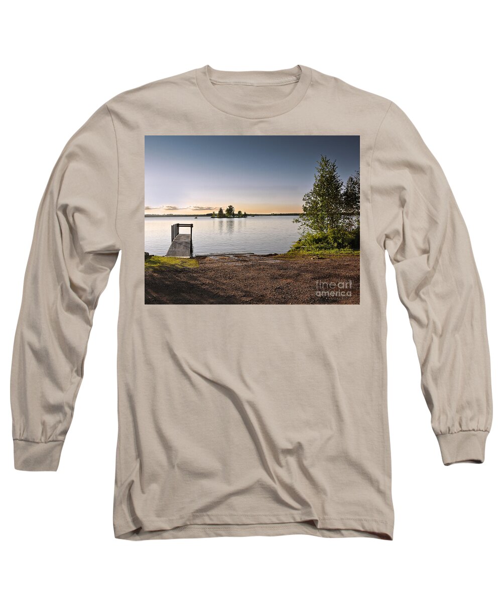 Boat Landing Long Sleeve T-Shirt featuring the photograph Boat Landing by Gwen Gibson