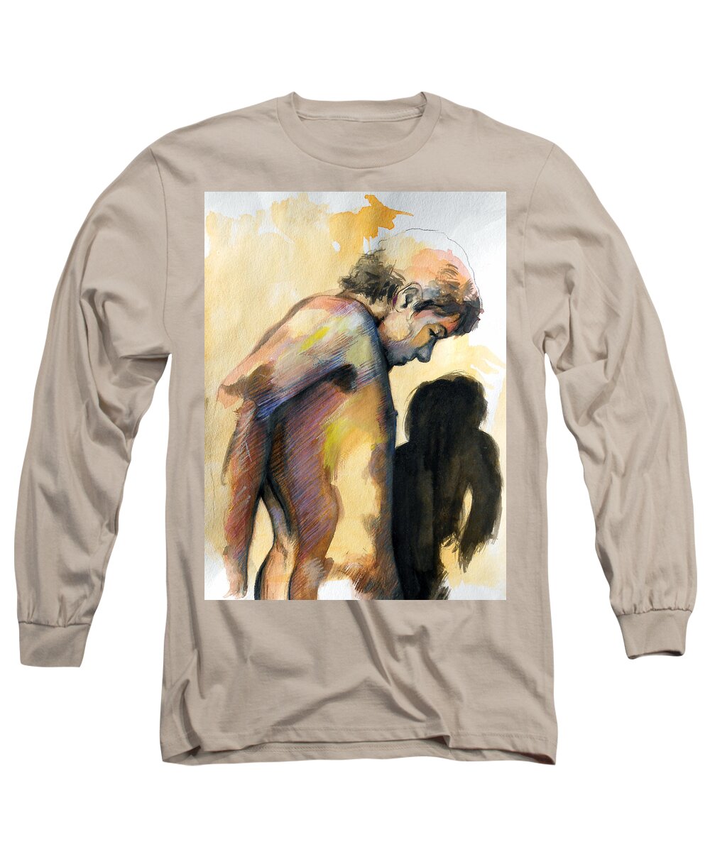 Popular Gay Artists Long Sleeve T-Shirt featuring the painting Boy Looking For Truth by Rene Capone