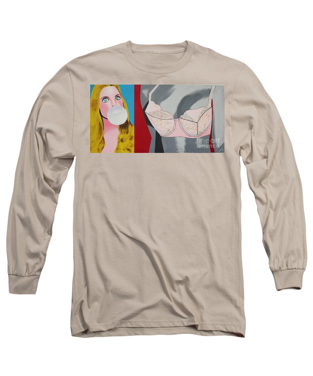 Pop Art Long Sleeve T-Shirt featuring the painting Bubbles by Lyric Lucas