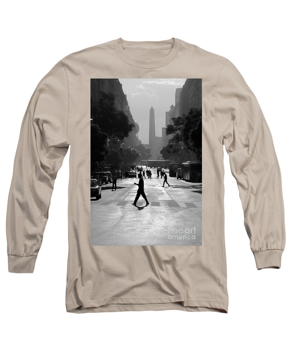 Buenos Aires Long Sleeve T-Shirt featuring the photograph Buenos Aires Obelisk II by Bernardo Galmarini