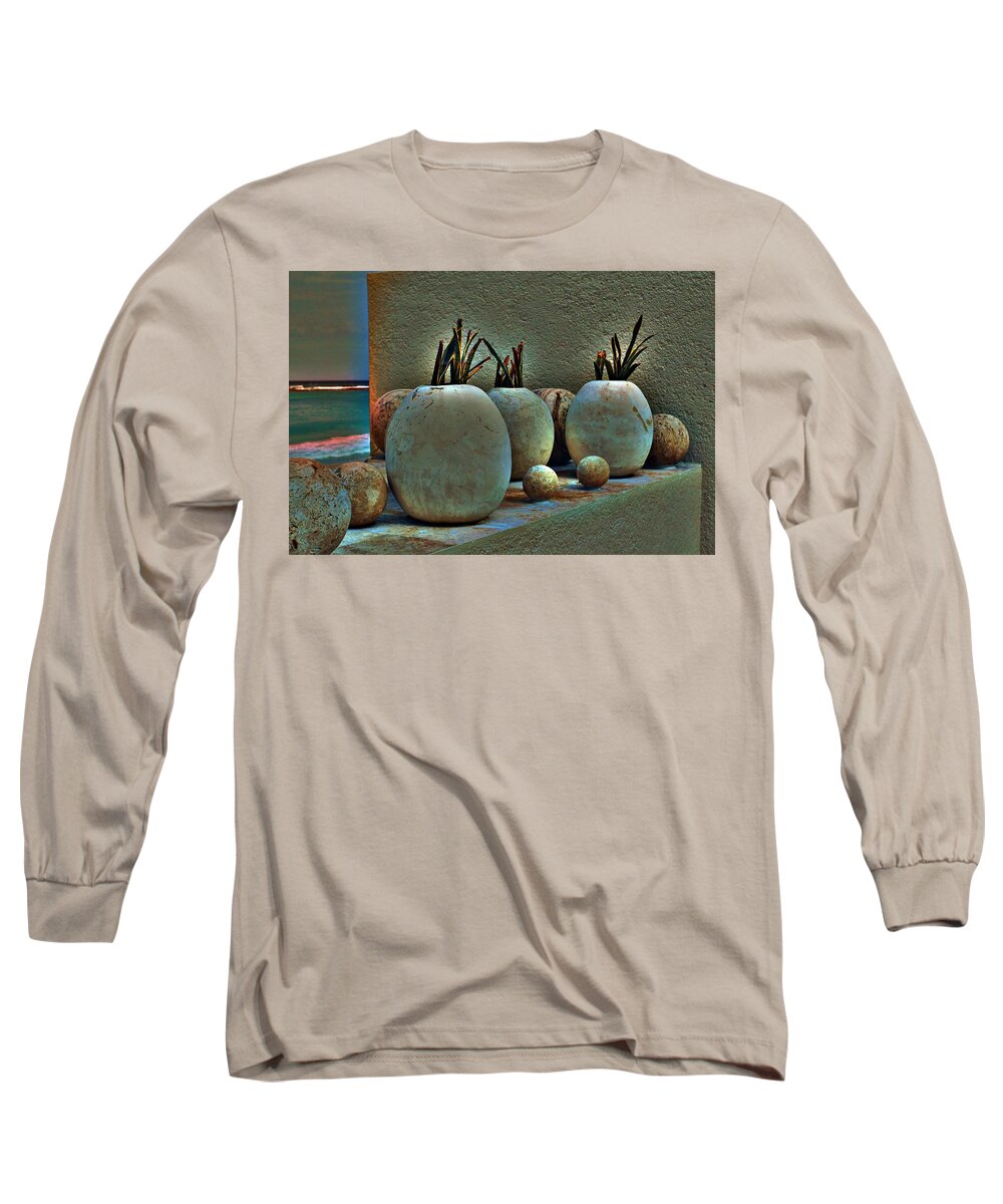 Cancun Long Sleeve T-Shirt featuring the photograph Cancun Rocks by William Rockwell