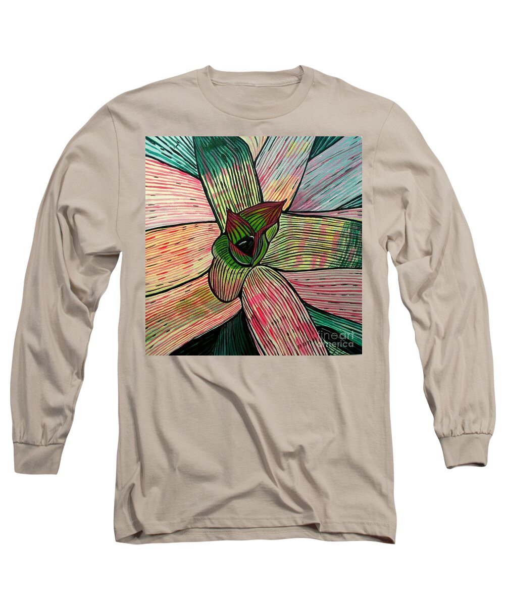  Plant Long Sleeve T-Shirt featuring the painting Candy by Sandra Marie Adams