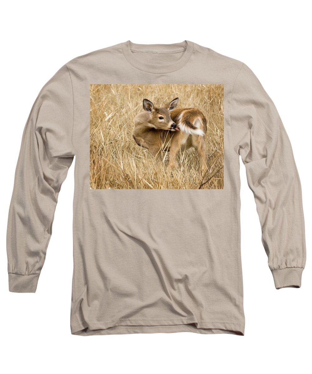 Whitetail Long Sleeve T-Shirt featuring the photograph Caught In The Act by Paul DeRocker