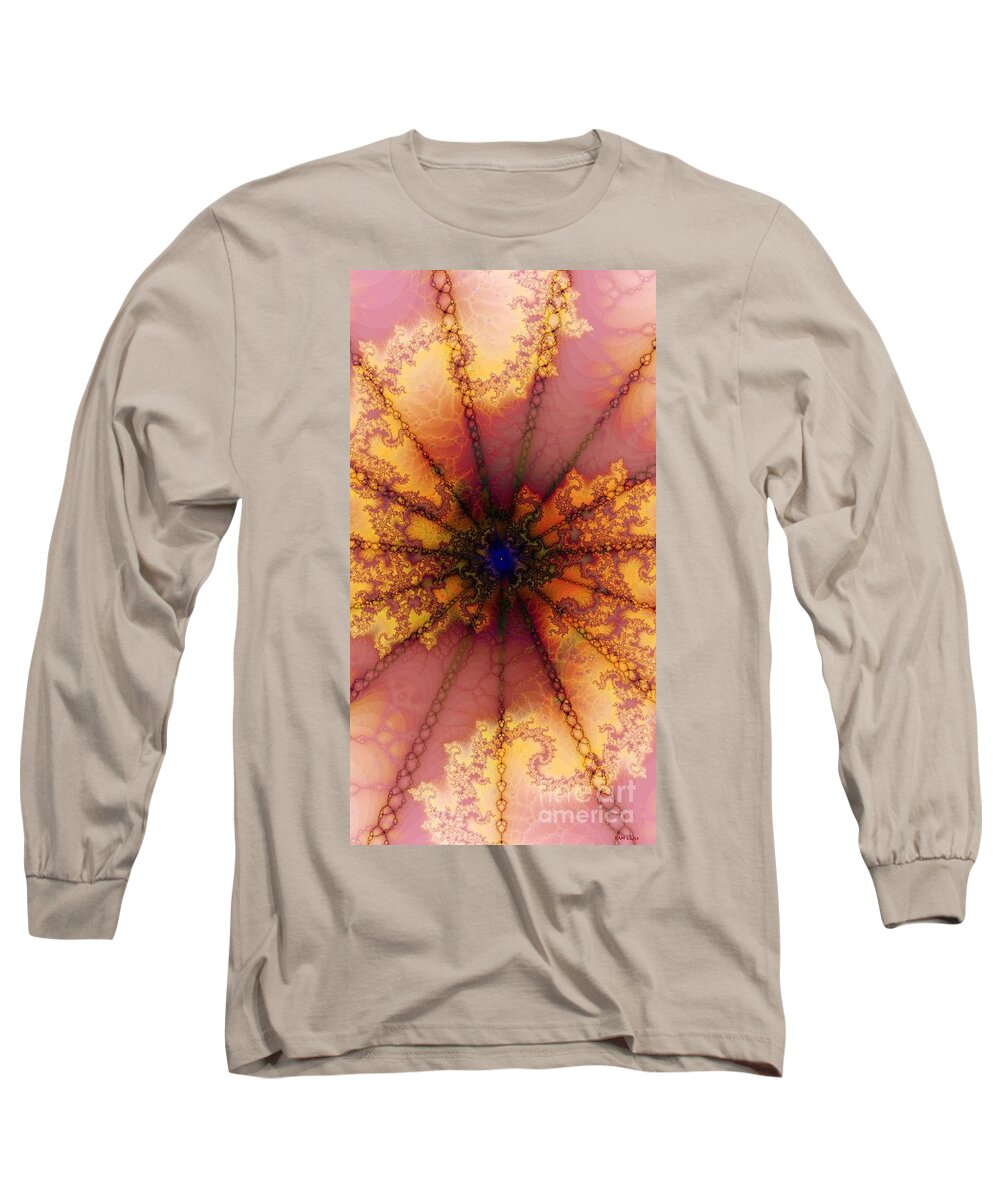 Chain Long Sleeve T-Shirt featuring the digital art Chain Reaction by Elizabeth McTaggart