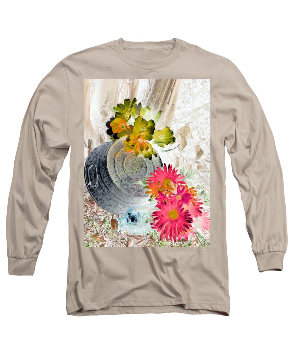Flower Long Sleeve T-Shirt featuring the photograph Country Summer - PhotoPower 1509 by Pamela Critchlow