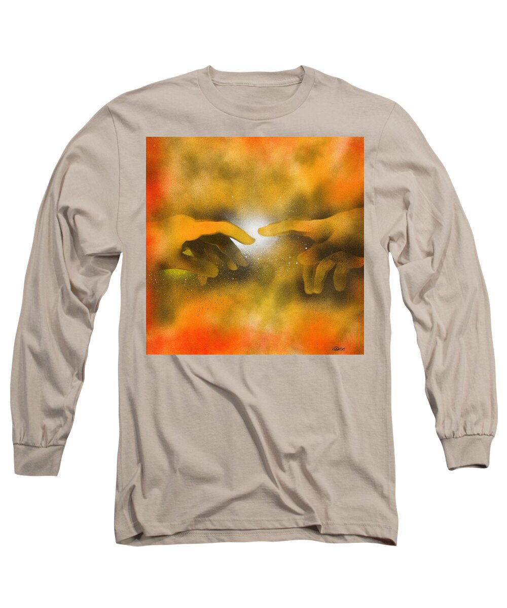 Creation Long Sleeve T-Shirt featuring the painting Creation by Hakon Soreide