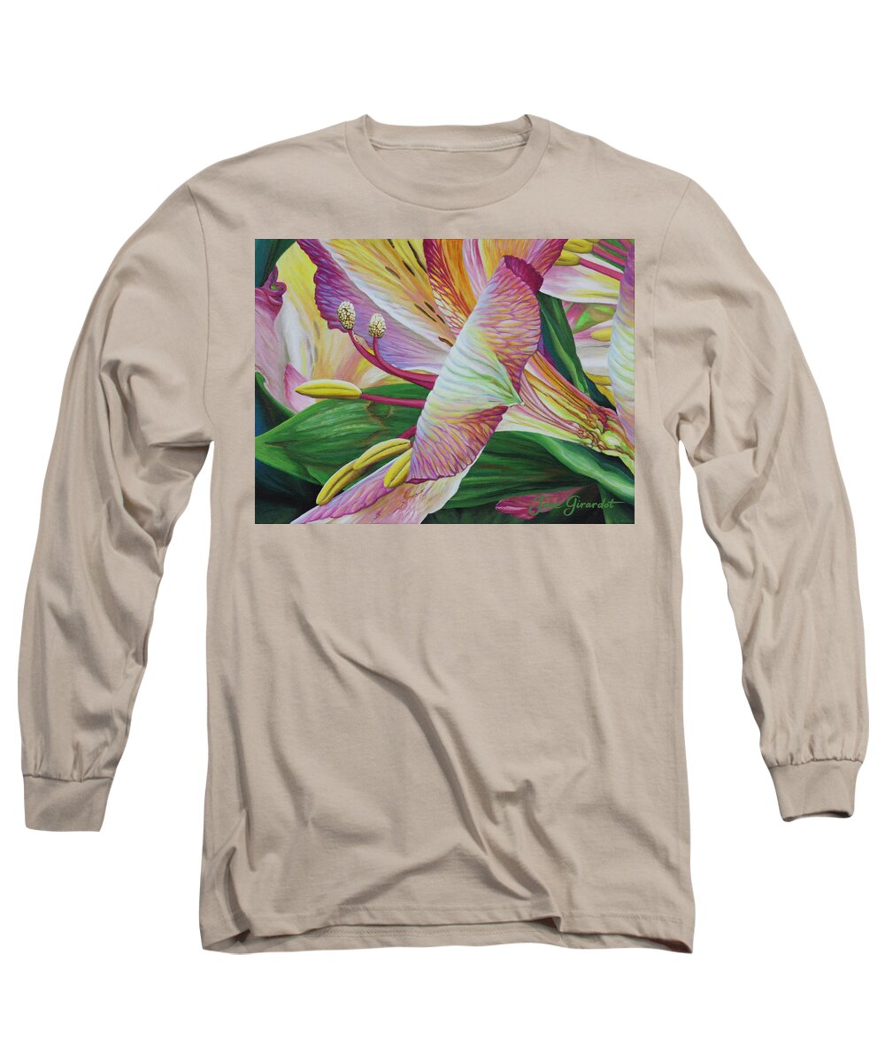 Day Lily Long Sleeve T-Shirt featuring the painting Day Lilies by Jane Girardot