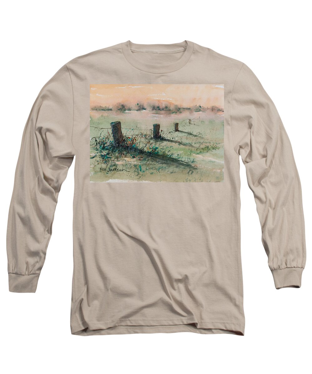 Delta Long Sleeve T-Shirt featuring the painting Delta 14 by Bill Jackson