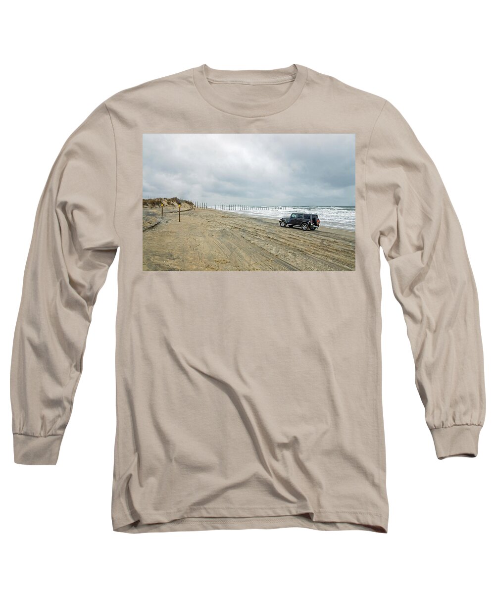 Carova Long Sleeve T-Shirt featuring the photograph End of the Road by Photographic Arts And Design Studio