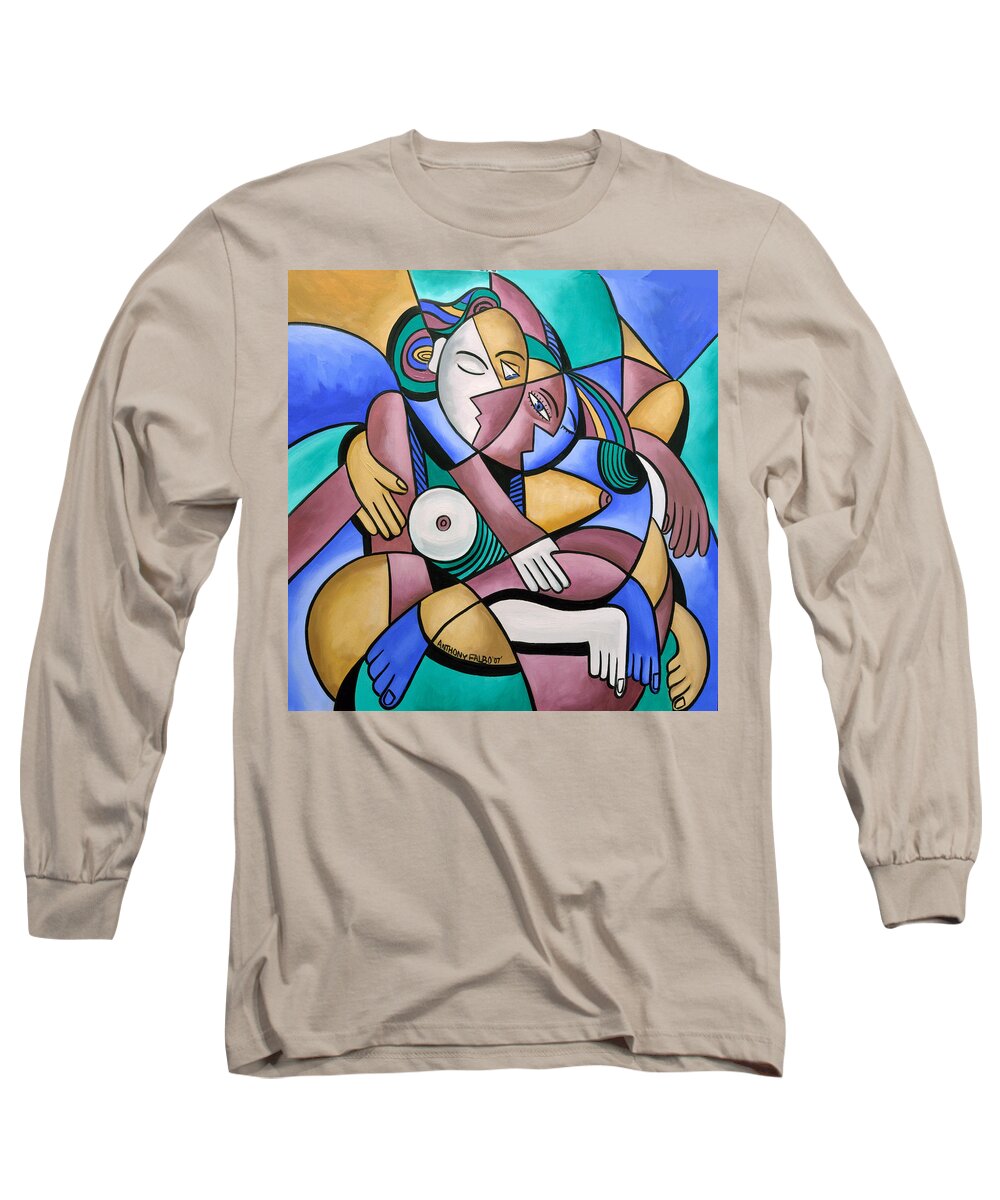 Endless Love Long Sleeve T-Shirt featuring the painting Endless Love by Anthony Falbo