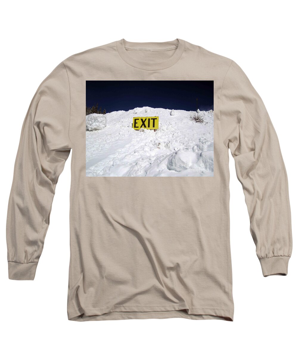 Snow Long Sleeve T-Shirt featuring the photograph Exit by Fiona Kennard