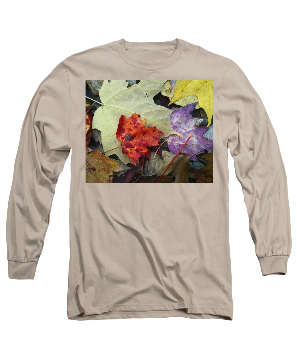 Autumn Long Sleeve T-Shirt featuring the photograph Fall Leaves by Steve Ondrus