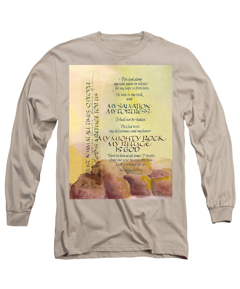 Christian Long Sleeve T-Shirt featuring the painting For God Alone III by Judy Dodds