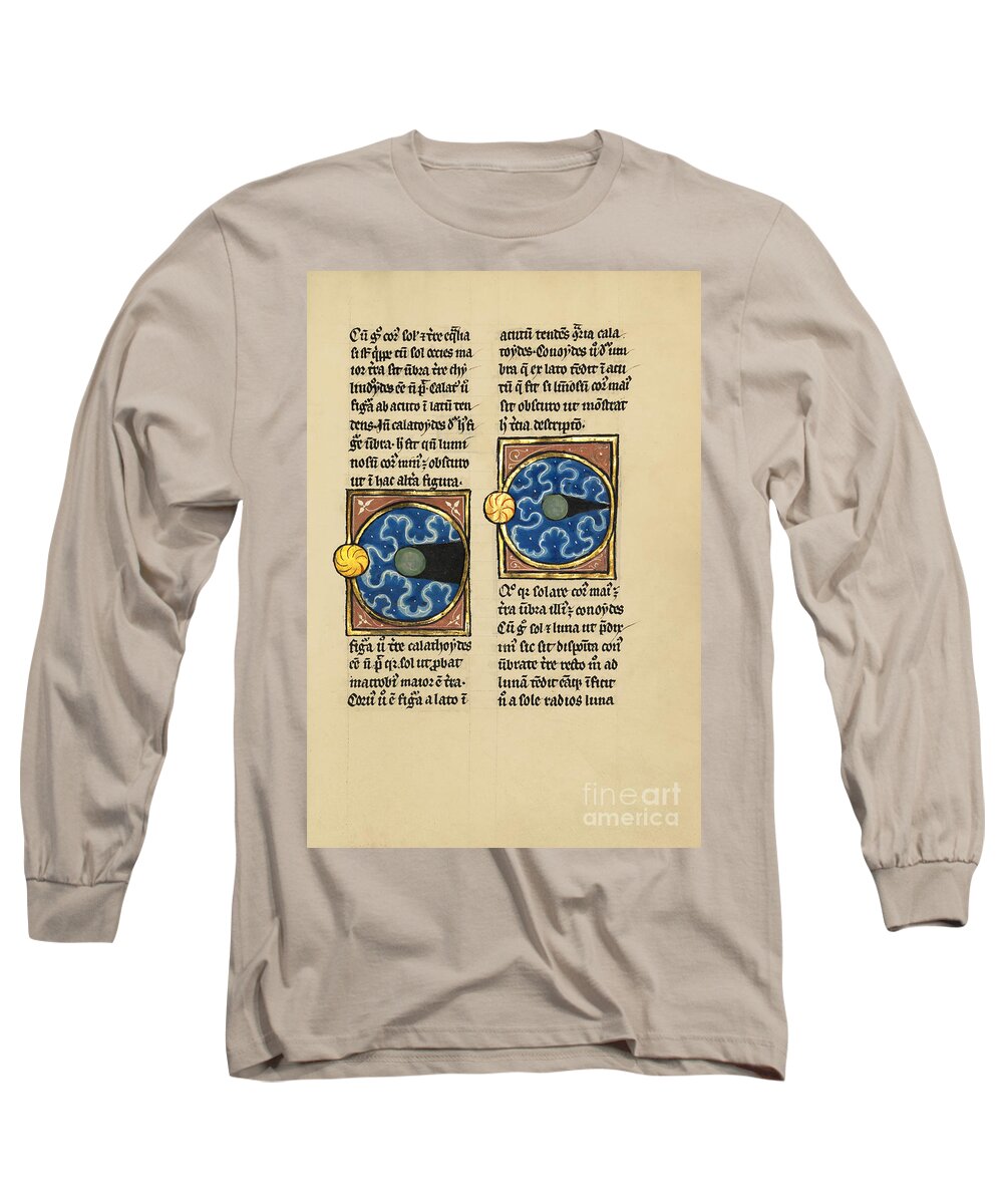Moon Long Sleeve T-Shirt featuring the photograph Geocentric Diagrams, Moon Phases by Getty Research Institute