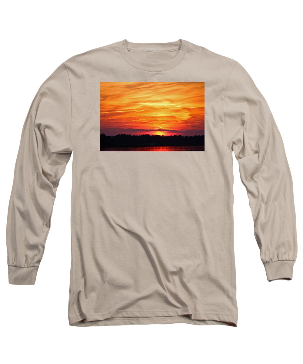 Sky Long Sleeve T-Shirt featuring the photograph God Paints The Sky by Cynthia Guinn