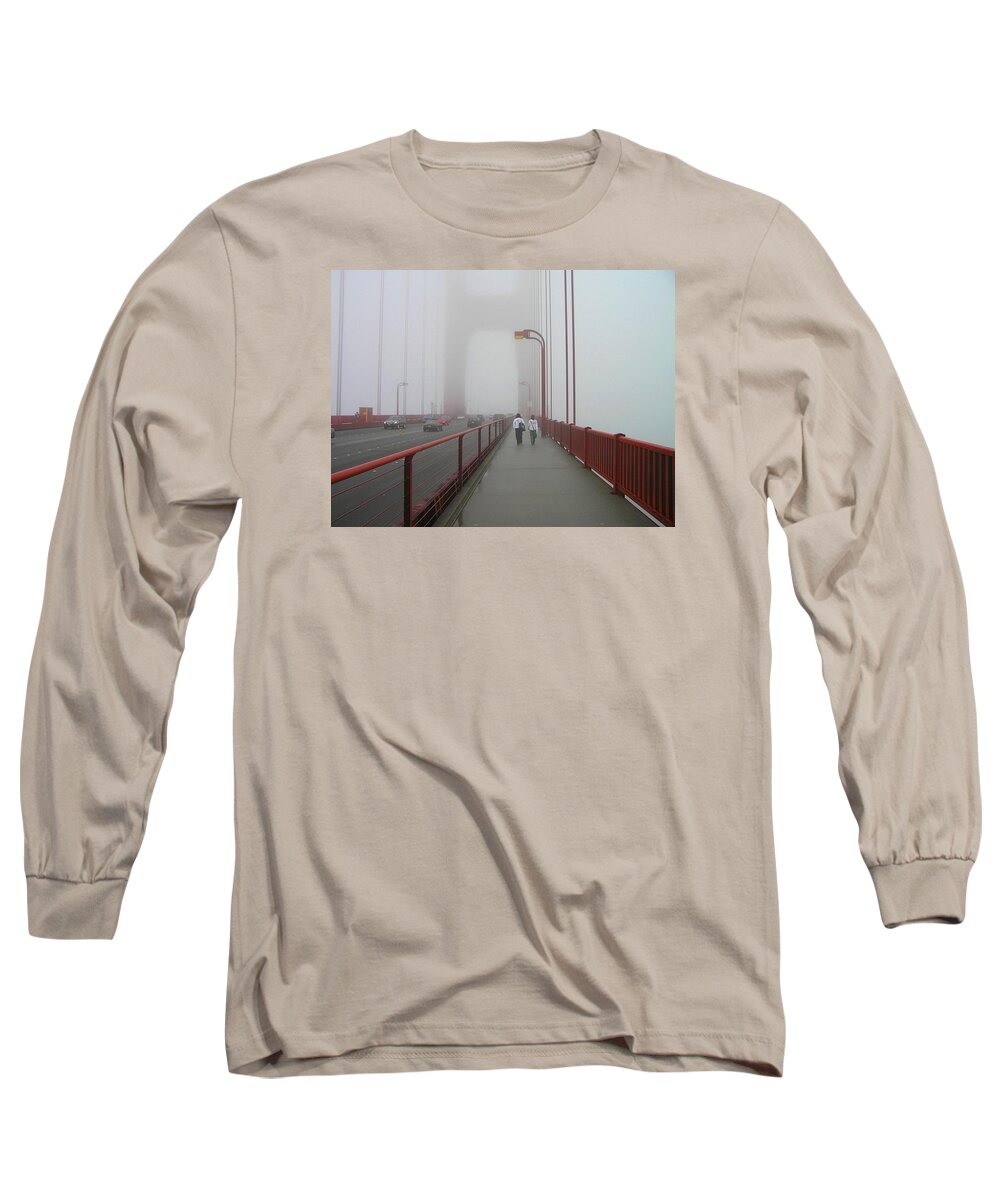 Golden Gate Bridge Long Sleeve T-Shirt featuring the photograph G. G. Bridge Walking by Oleg Zavarzin
