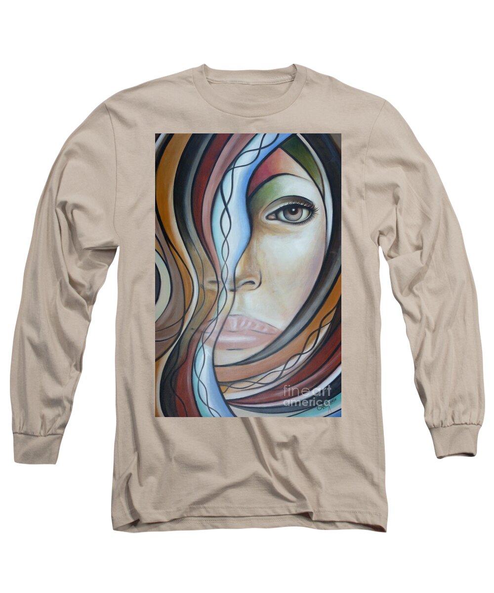 Fantasy Long Sleeve T-Shirt featuring the painting Icy Blue 040409 by Selena Boron