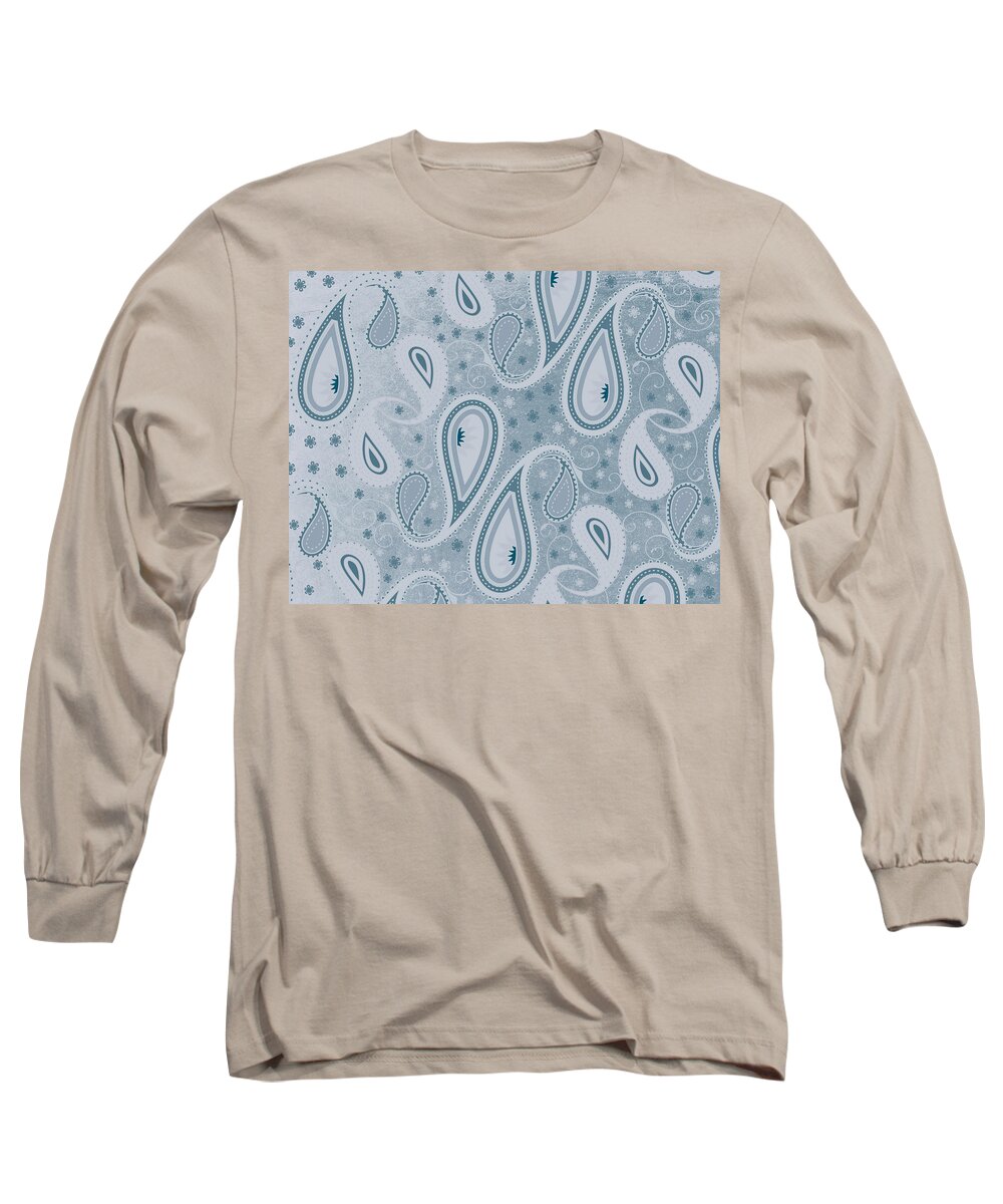 Paisley Long Sleeve T-Shirt featuring the digital art It's Raining Paisley Series 7 by Teri Schuster