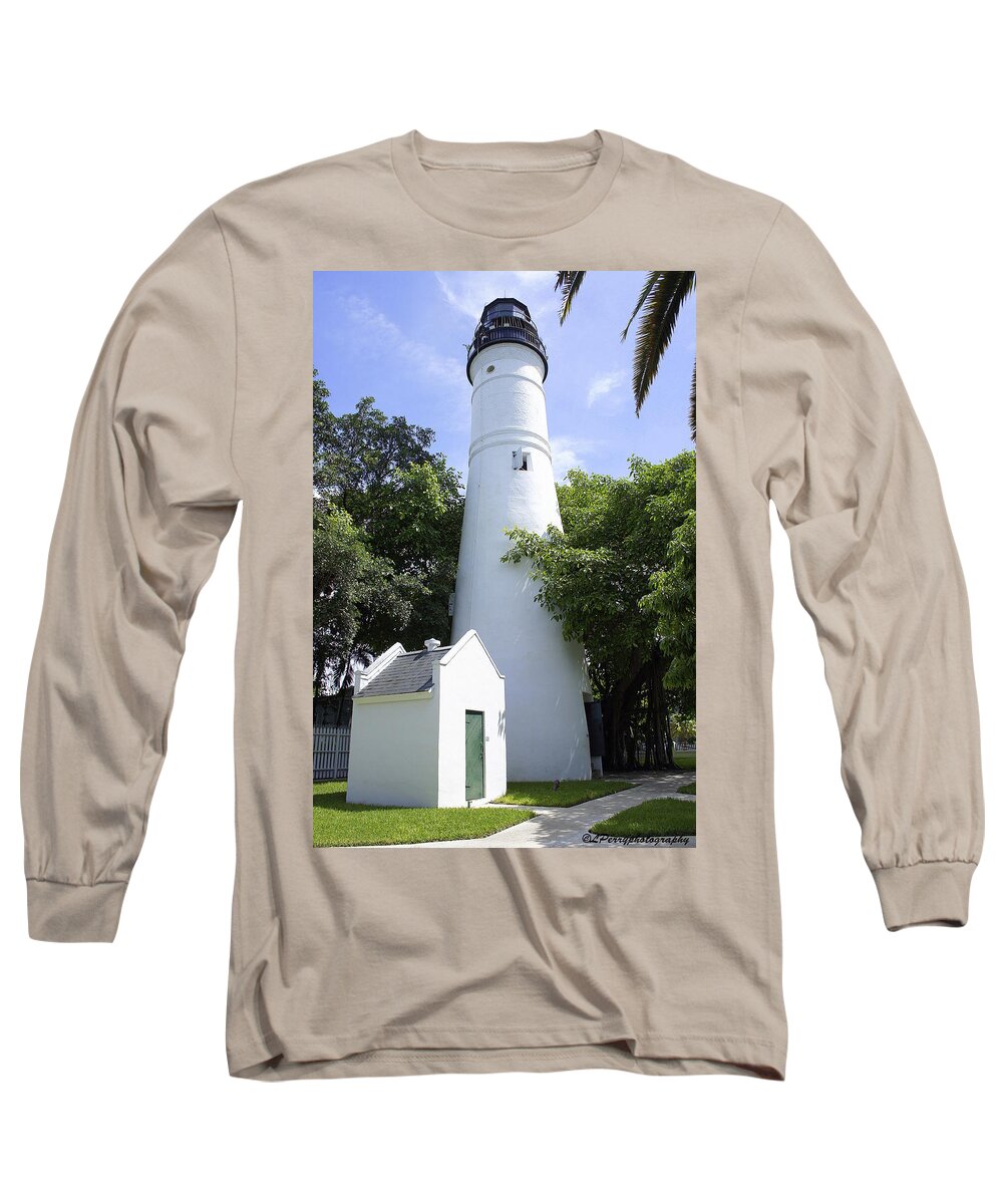 Key West Lighthouse Long Sleeve T-Shirt featuring the photograph Key West Lighthouse by Laurie Perry