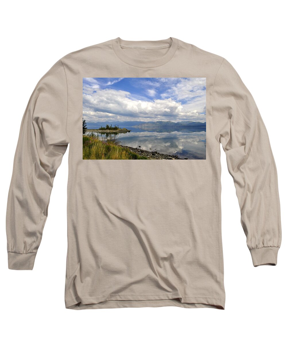 Lake Long Sleeve T-Shirt featuring the photograph Kluane Reflections by Cathy Mahnke