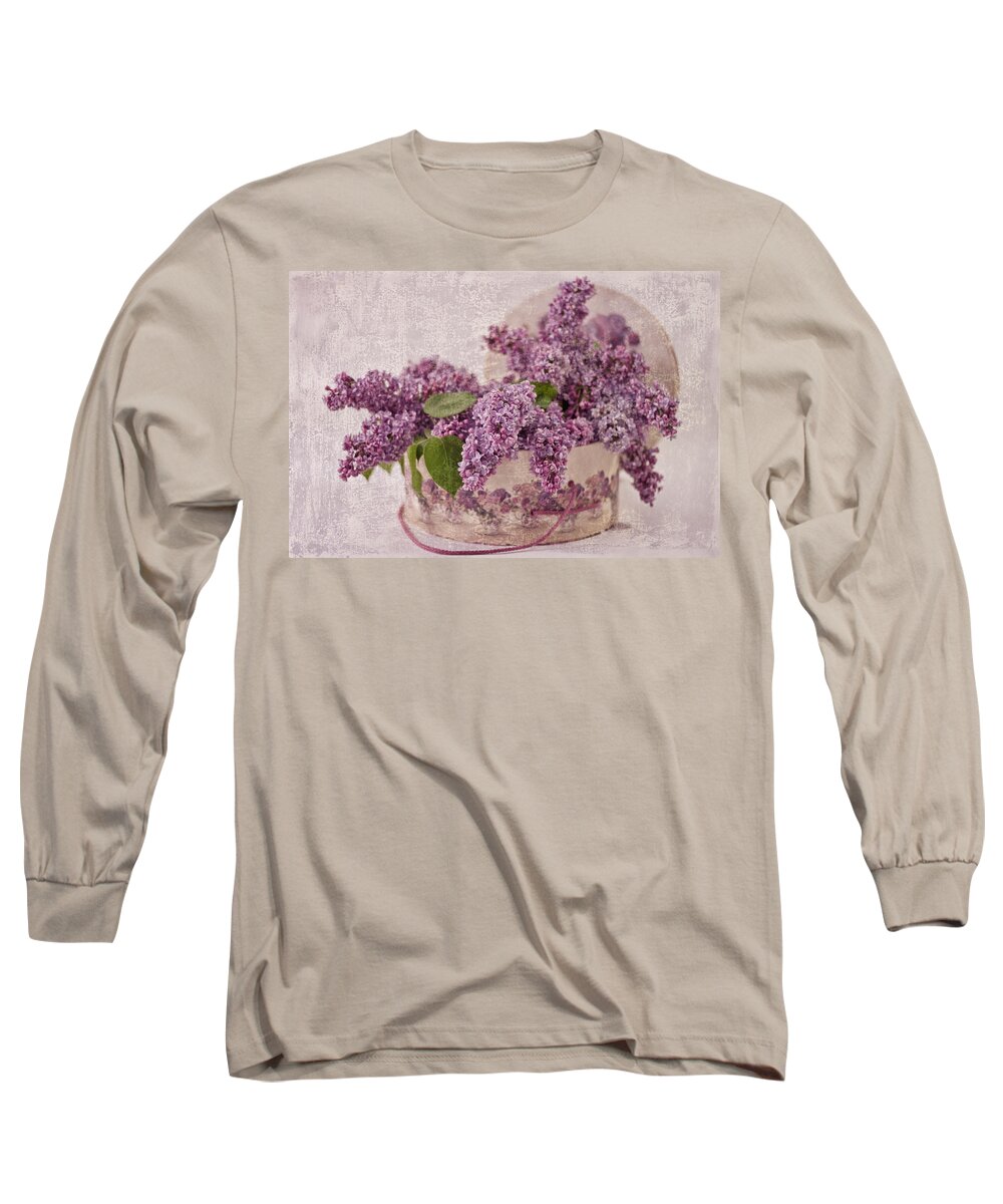 Lilac Long Sleeve T-Shirt featuring the photograph Lilacs In The Box by Sandra Foster