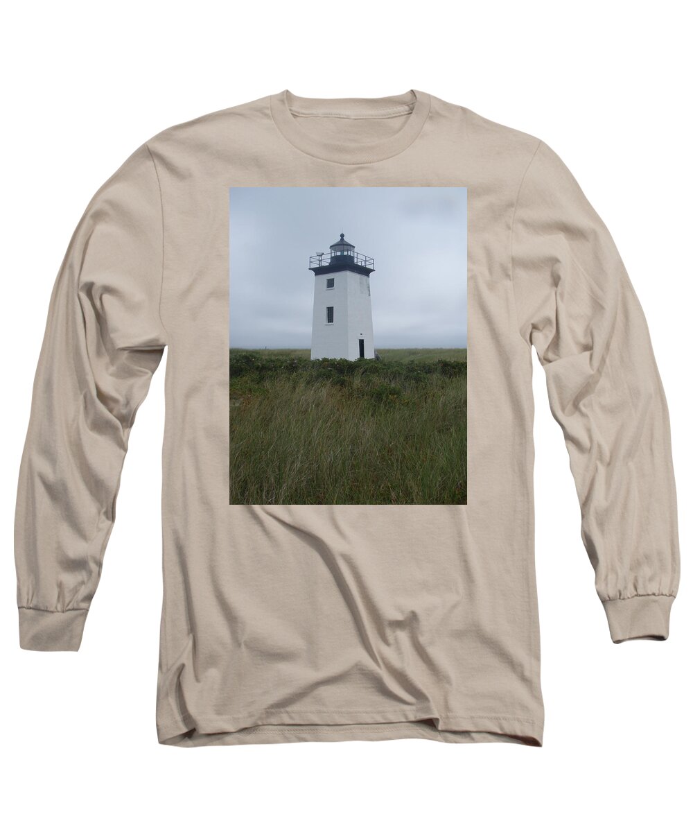Longpoint Lighthouse Long Sleeve T-Shirt featuring the photograph Longpoint Lighthouse by Robert Nickologianis
