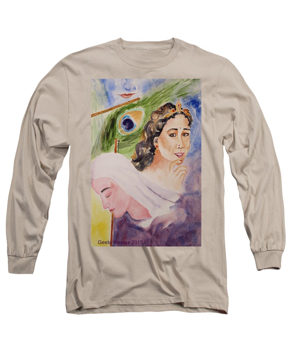 Love Long Sleeve T-Shirt featuring the painting Love and Devotion by Geeta Yerra