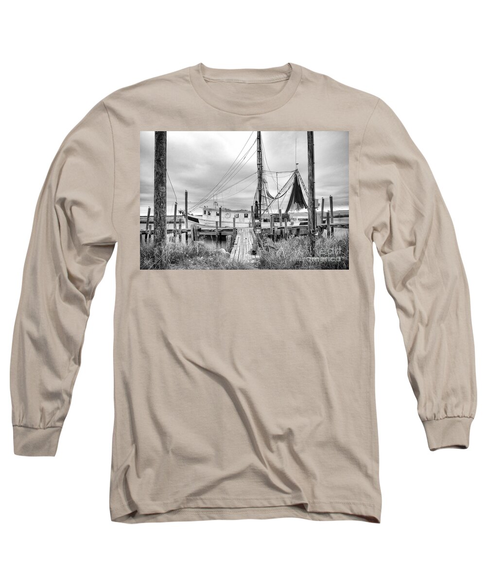 Shrimp Boat Long Sleeve T-Shirt featuring the photograph Lowcountry Shrimp Boat by Scott Hansen