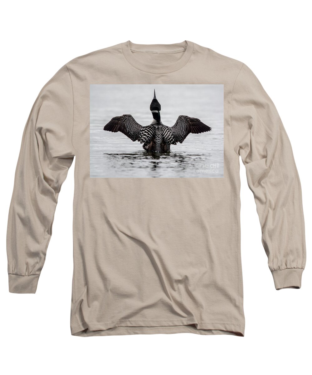 Loon Long Sleeve T-Shirt featuring the photograph Majestic Loon by Cheryl Baxter