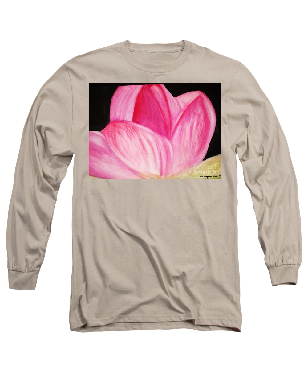 Water Color Flower Long Sleeve T-Shirt featuring the painting Memory by Yael VanGruber