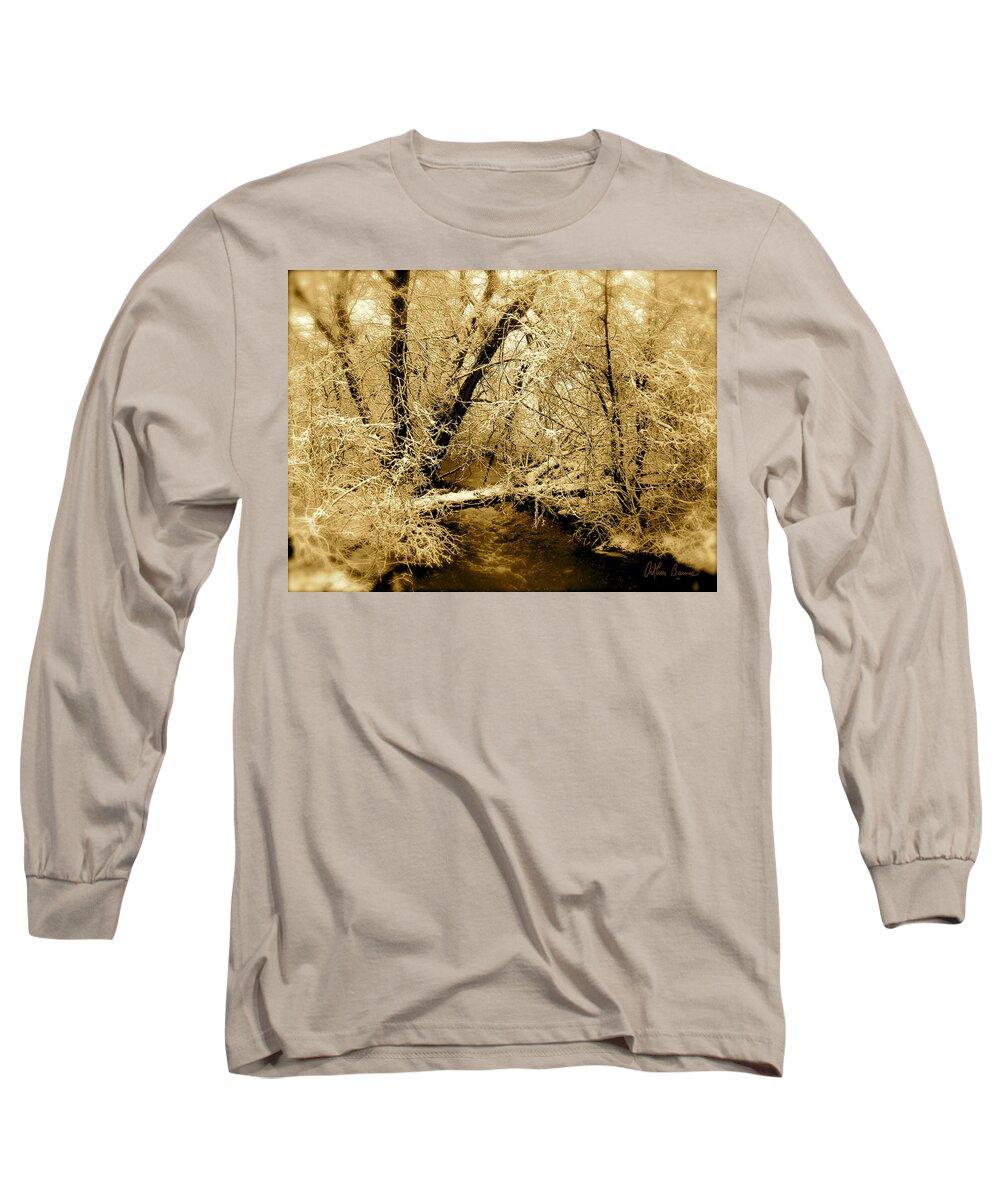 Photography Long Sleeve T-Shirt featuring the photograph Mill Stream by Arthur Barnes