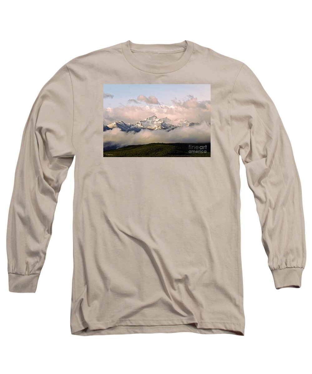 The Art Of Joseph J Stevens Long Sleeve T-Shirt featuring the photograph Montana Mountain by Joseph J Stevens
