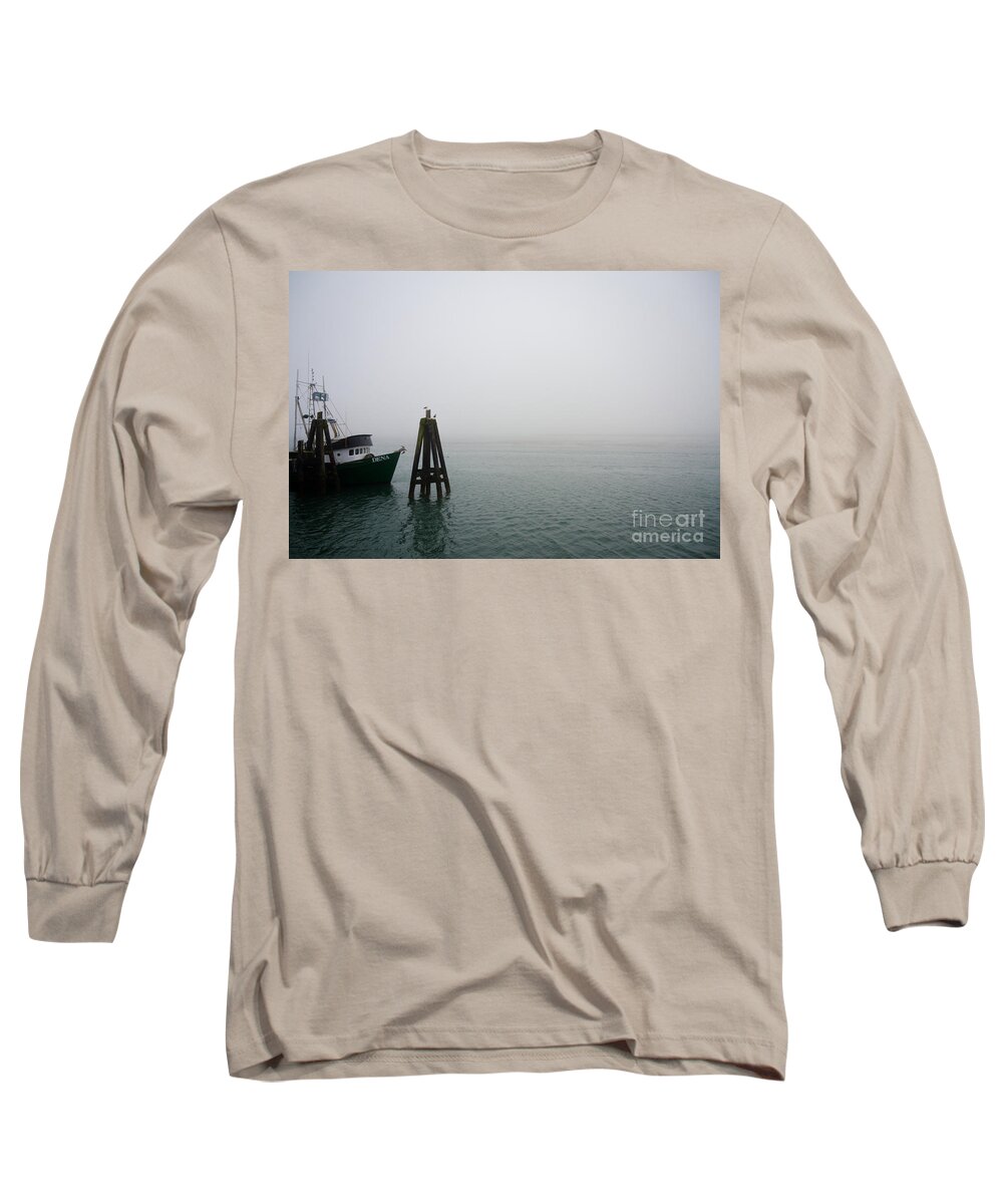 Cml Brown Long Sleeve T-Shirt featuring the photograph Moored by CML Brown